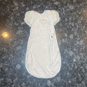 Nested Bean Zen One Swaddle Weighted Sleep Sack 0-3 Months Oatmeal Heather EUC